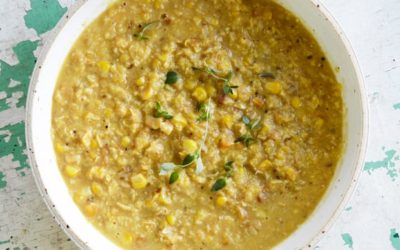 Creamed corn with cumin and thyme